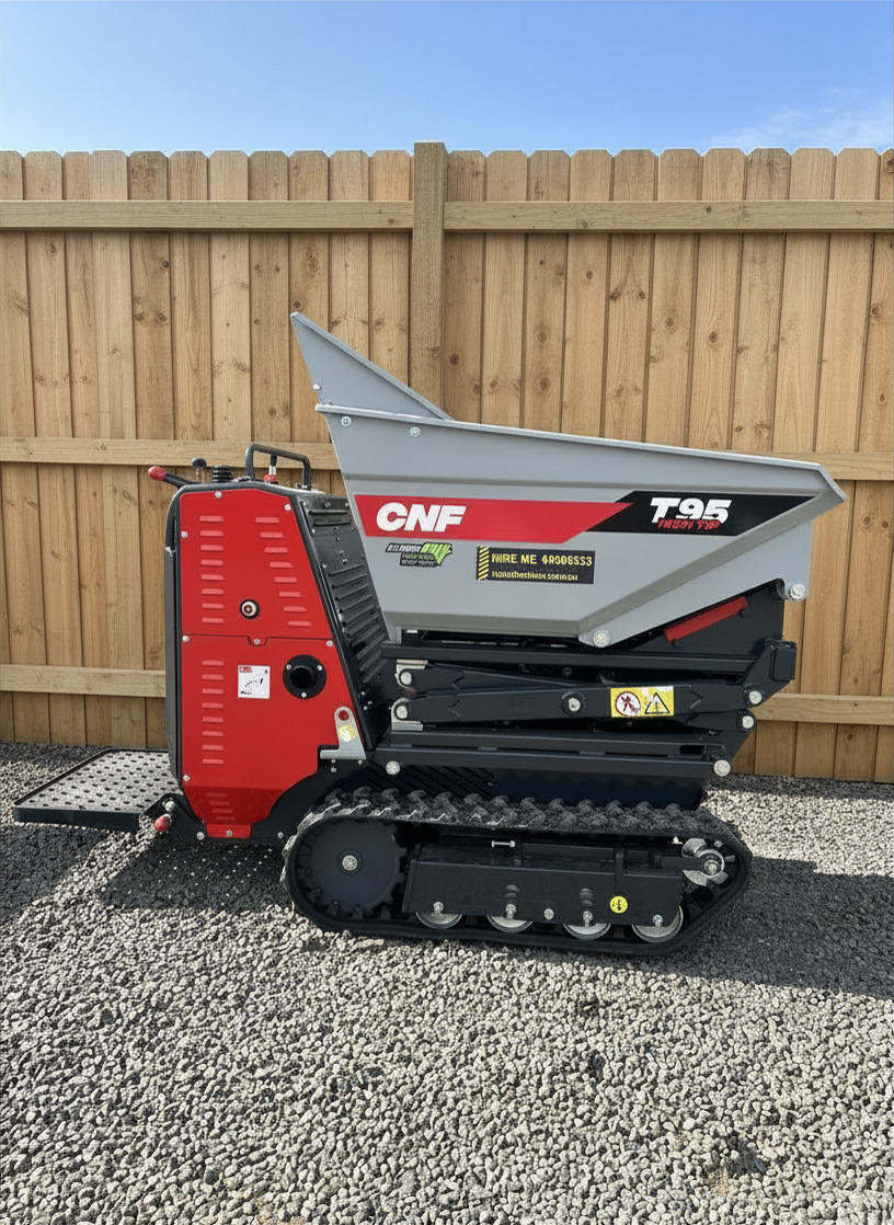 Dumper down with timber
